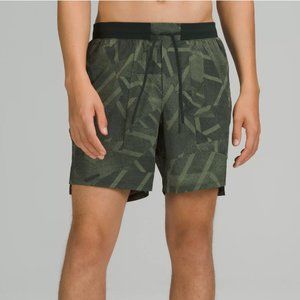 Lululemon License To Train Linerless Shorts 7" In Twill Rainforest Green